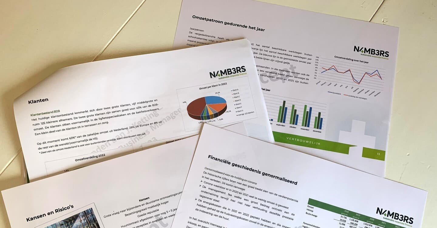 pagina's van een informatiememorandum
